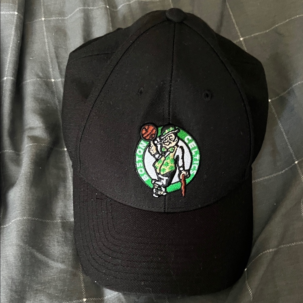 Boston Celtics 47 Brand Black Adjustable Strapback Hat OSFA